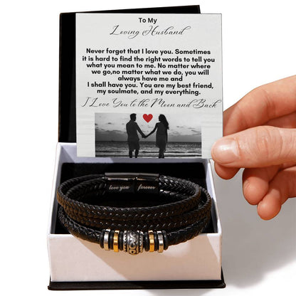 Forever Love Men Magnetic Clasp Bracelet