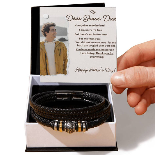Forever Love Men's Vegan Leather Bracelet