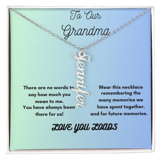 A Personalized Necklace for Grama