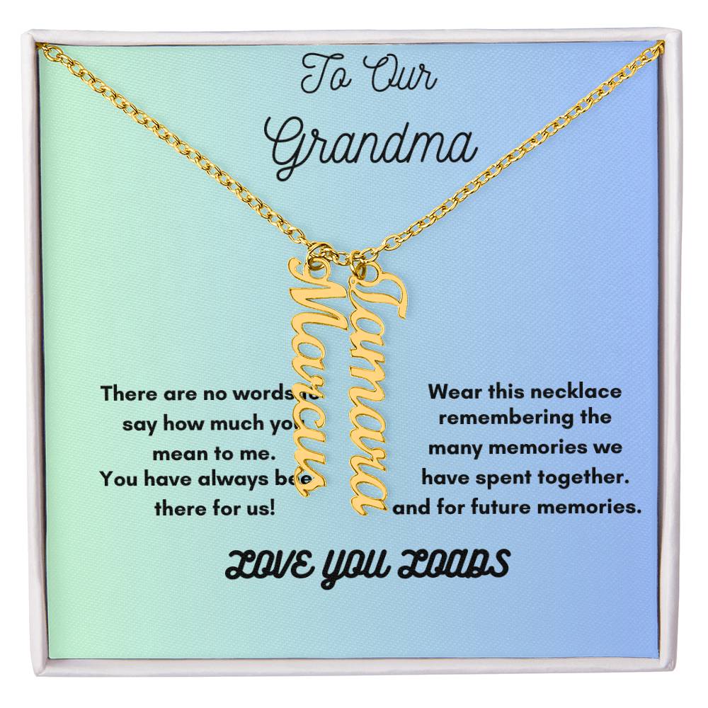 Heartfelt Personalized Necklace for Grandma – Cherish Her Grandkids&