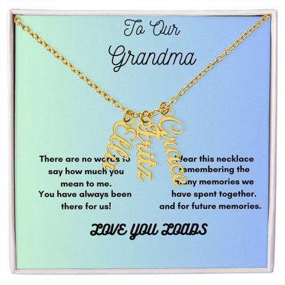 Heartfelt Personalized Necklace for Grandma – Cherish Her Grandkids&