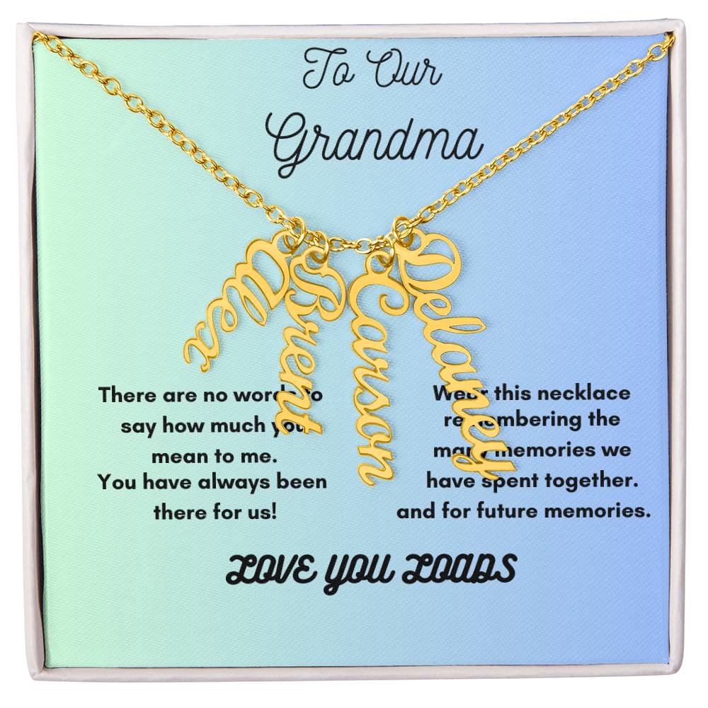 Heartfelt Personalized Necklace for Grandma – Cherish Her Grandkids&