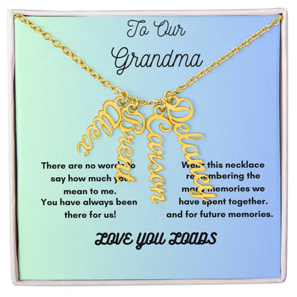 Heartfelt Personalized Necklace for Grandma – Cherish Her Grandkids&