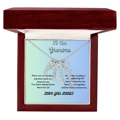 Heartfelt Personalized Necklace for Grandma – Cherish Her Grandkids&