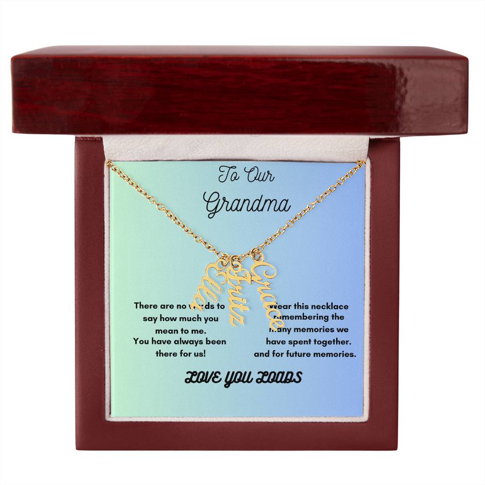 Heartfelt Personalized Necklace for Grandma – Cherish Her Grandkids&