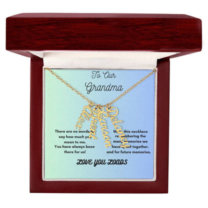 Heartfelt Personalized Necklace for Grandma – Cherish Her Grandkids&