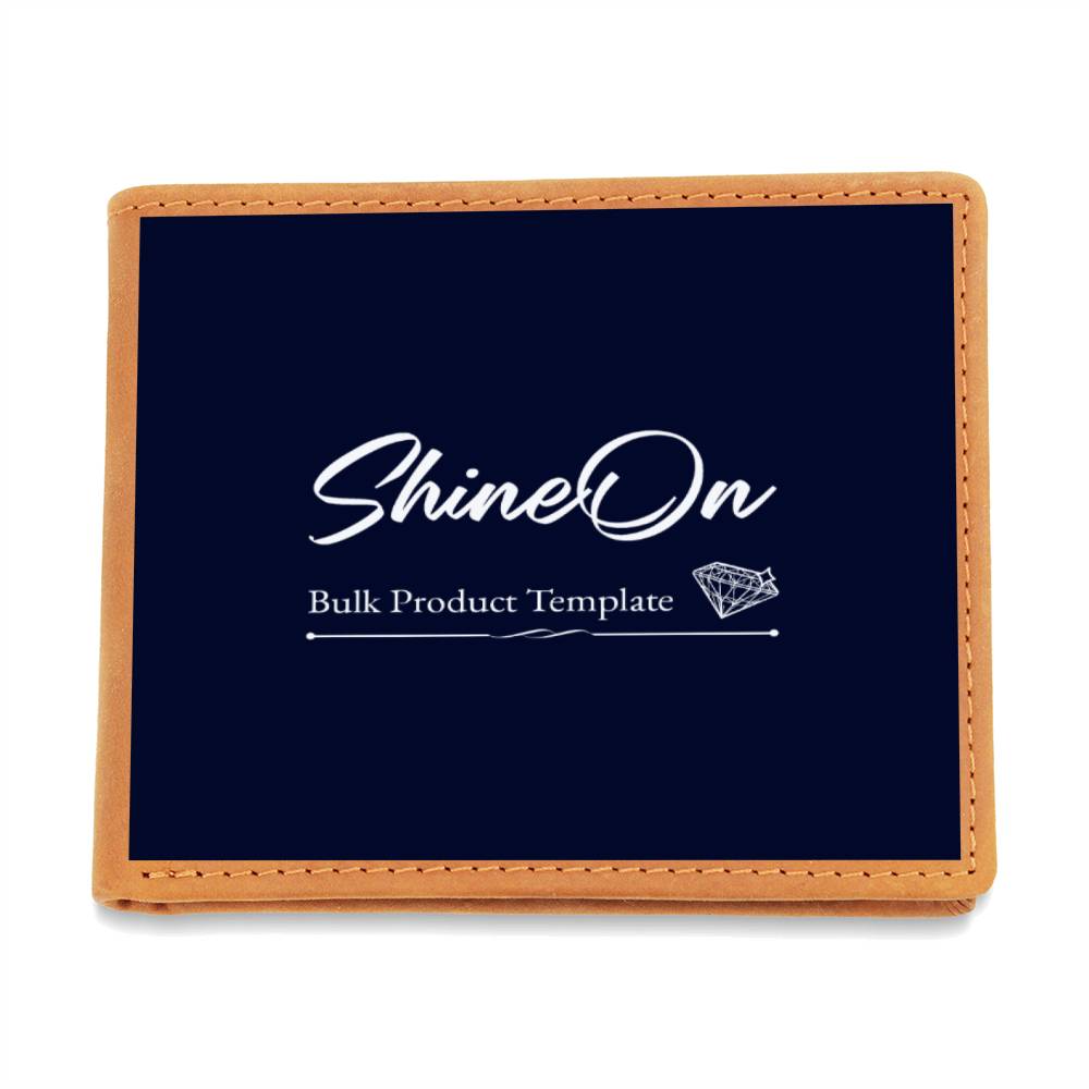 Graphic Leather Wallet for Dad for the buyer to upload message