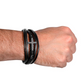 Men's Leather Cross Bracelet