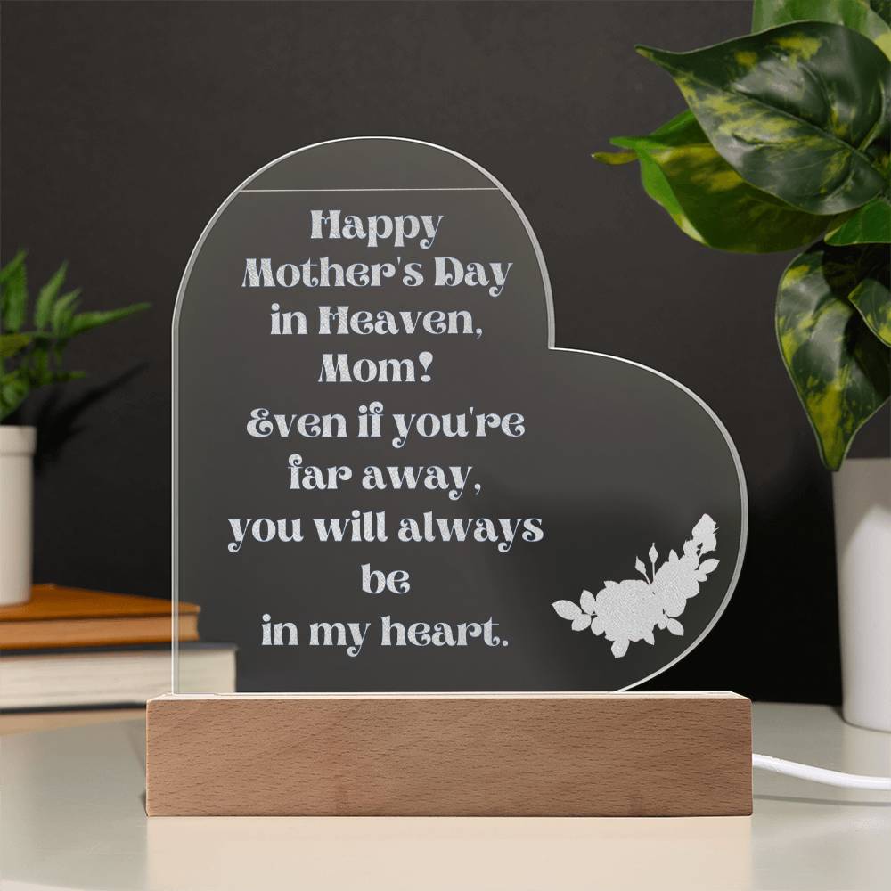 Engraved Acrylic Heart Plaque