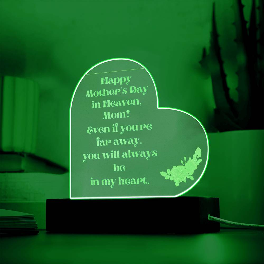 Engraved Acrylic Heart Plaque