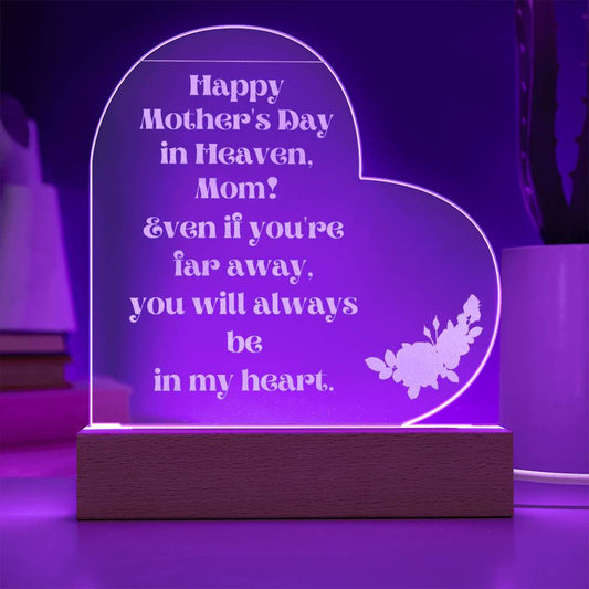 Engraved Acrylic Heart Plaque