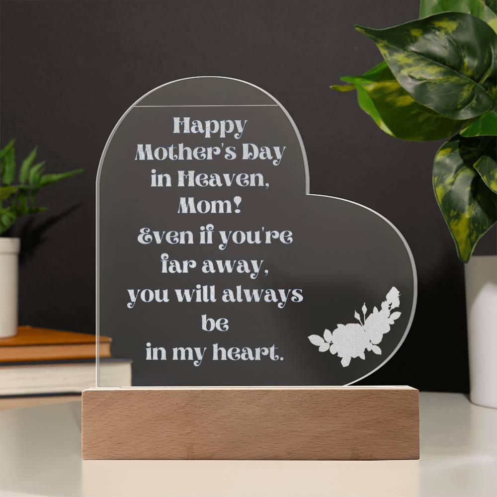 Engraved Acrylic Heart Plaque