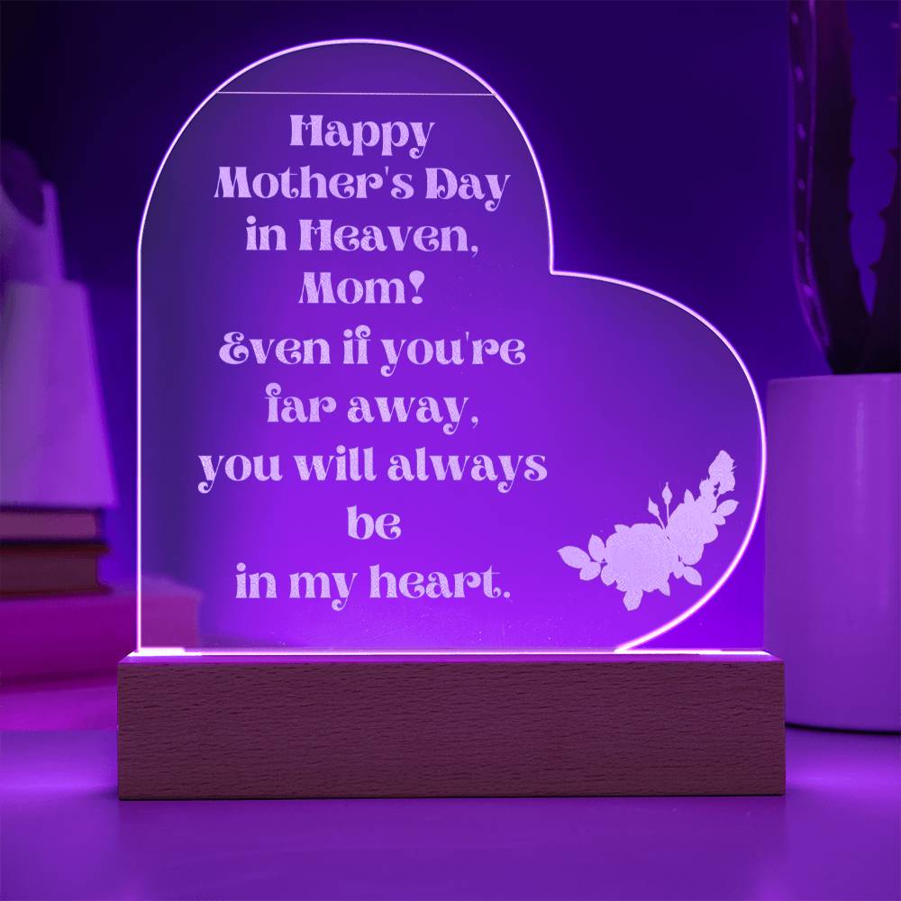 Engraved Acrylic Heart Plaque