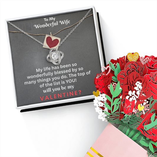 The Love Knot Necklace  and Sweetest Devotion Basket