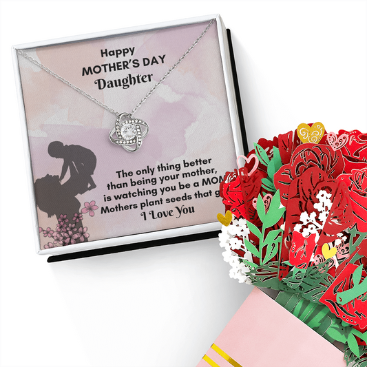 Love Knot Necklace- To My Daughter from Her Mom