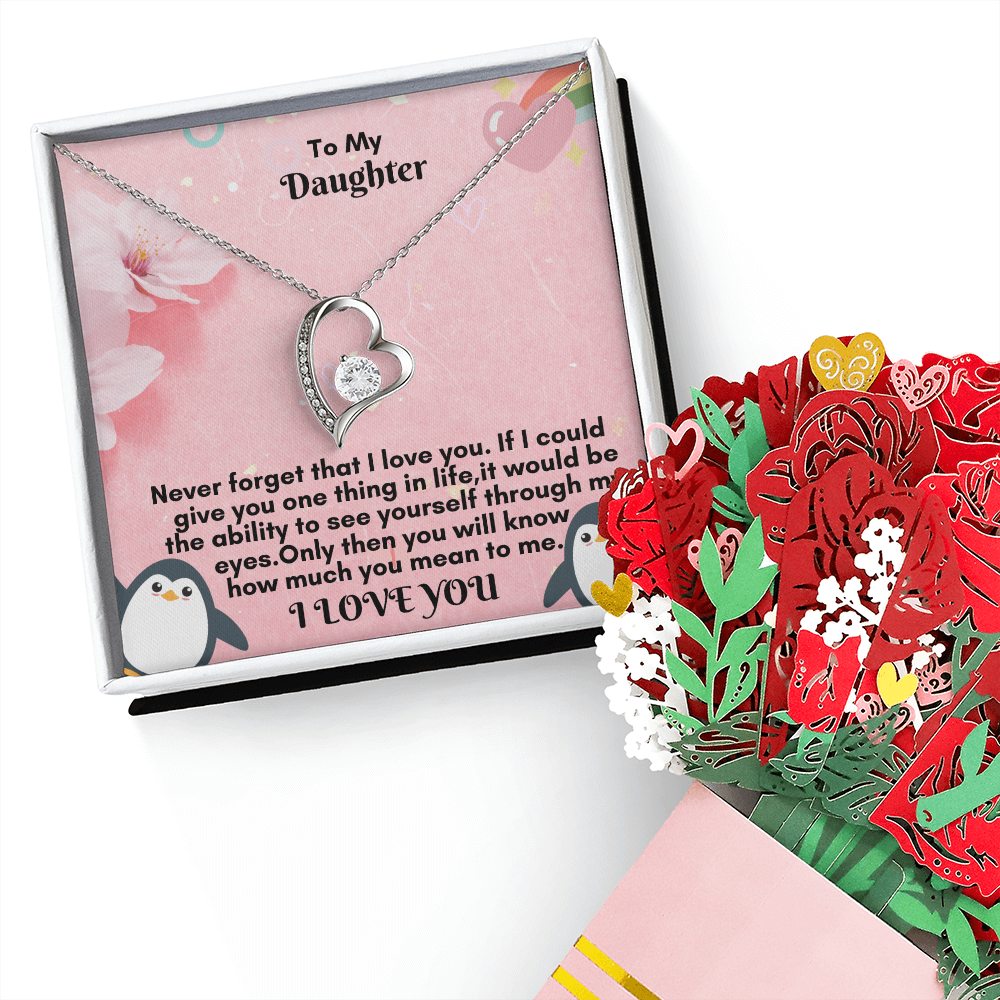 Unforgettable Forever Love Necklace and Bouquet Set – A Gift of Love and Devotion