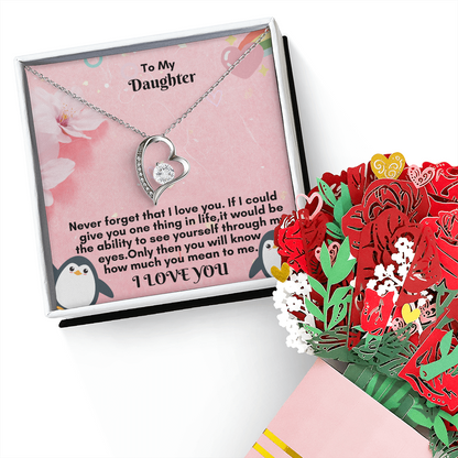 Unforgettable Forever Love Necklace and Bouquet Set – A Gift of Love and Devotion