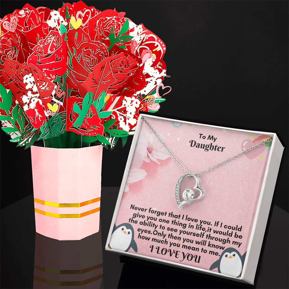 Unforgettable Forever Love Necklace and Bouquet Set – A Gift of Love and Devotion