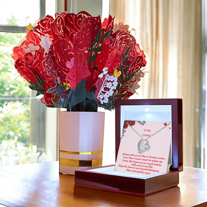 The Forever Love Necklace and Sweetest Devotion Bouquet