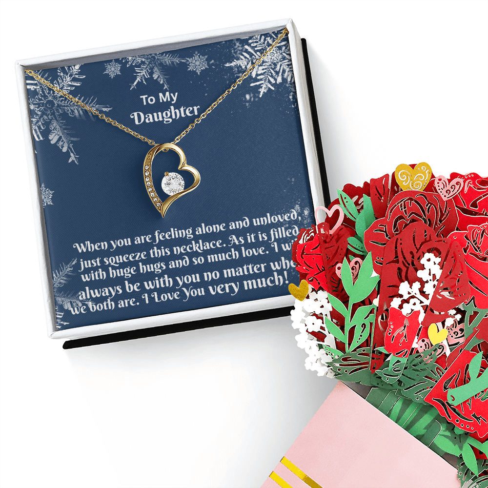 Forever Love Necklace with a Sweetest Devotion Bouquet