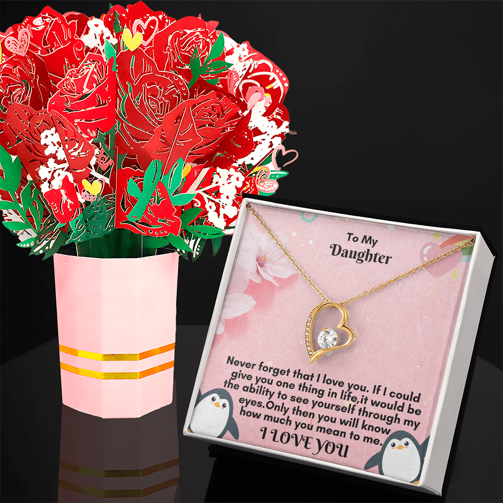 Unforgettable Forever Love Necklace and Bouquet Set – A Gift of Love and Devotion