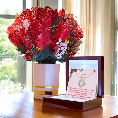 The Forever Love Necklace and Sweetest Devotion Bouquet