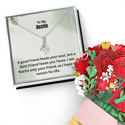 The Alluring Beauty Necklace and Sweetest Devotion Bouquet