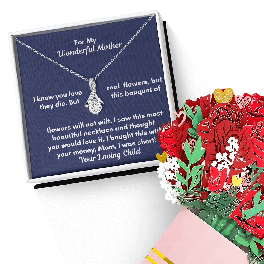 Alluring Beauty Necklace and Sweetest Devotion Bouquet