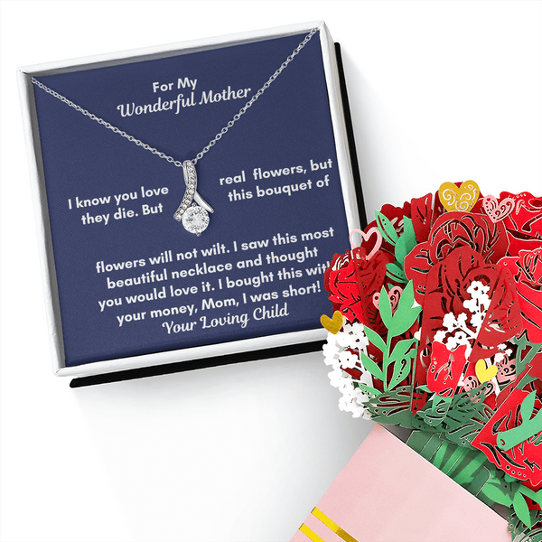 Alluring Beauty Necklace and Sweetest Devotion Bouquet
