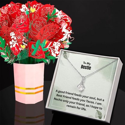 Alluring Beauty Necklace and Bouquet: The Perfect Gift to Dazzle and Delight