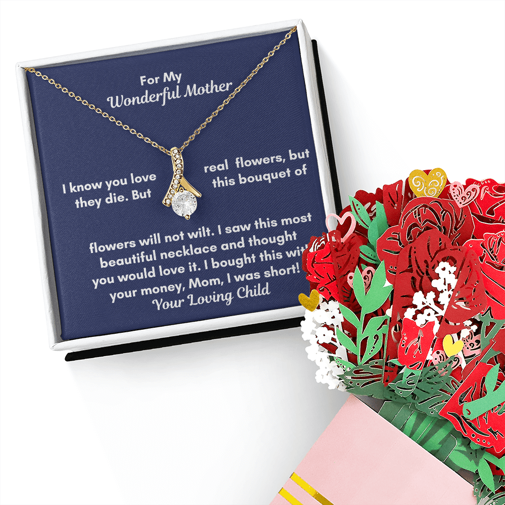 Alluring Beauty Necklace and Sweetest Devotion Bouquet