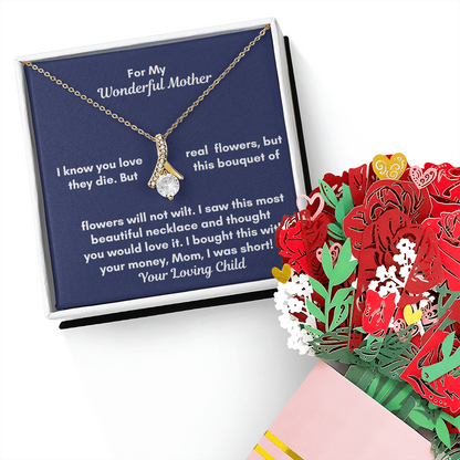 Alluring Beauty Necklace and Sweetest Devotion Bouquet