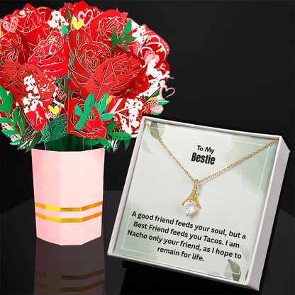 Alluring Beauty Necklace and Bouquet: The Perfect Gift to Dazzle and Delight