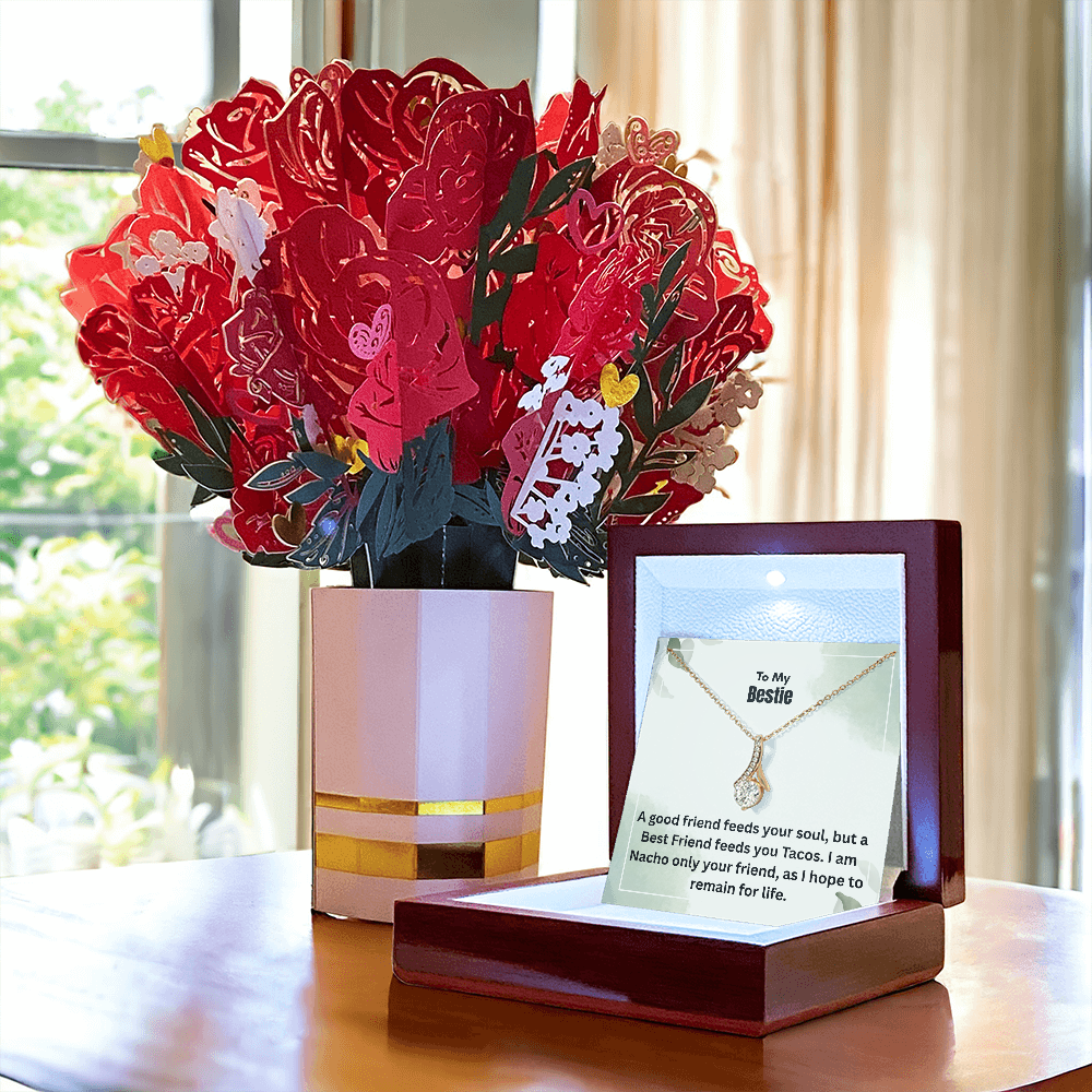 Alluring Beauty Necklace and Bouquet: The Perfect Gift to Dazzle and Delight