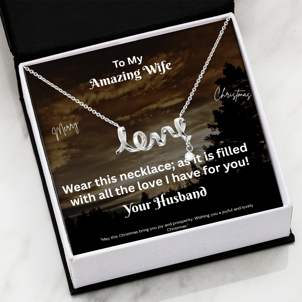 Scripted Love Necklace