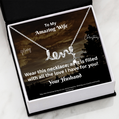 Scripted Love Necklace