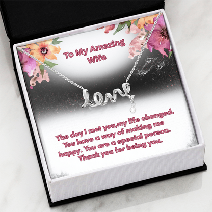 Scripted Love Necklace - A Dainty Expression of Your Affection