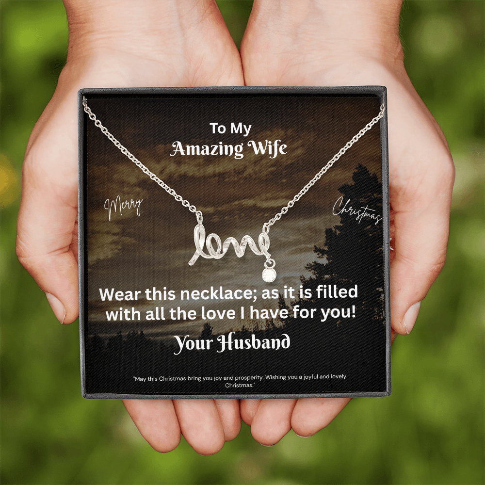 Scripted Love Necklace