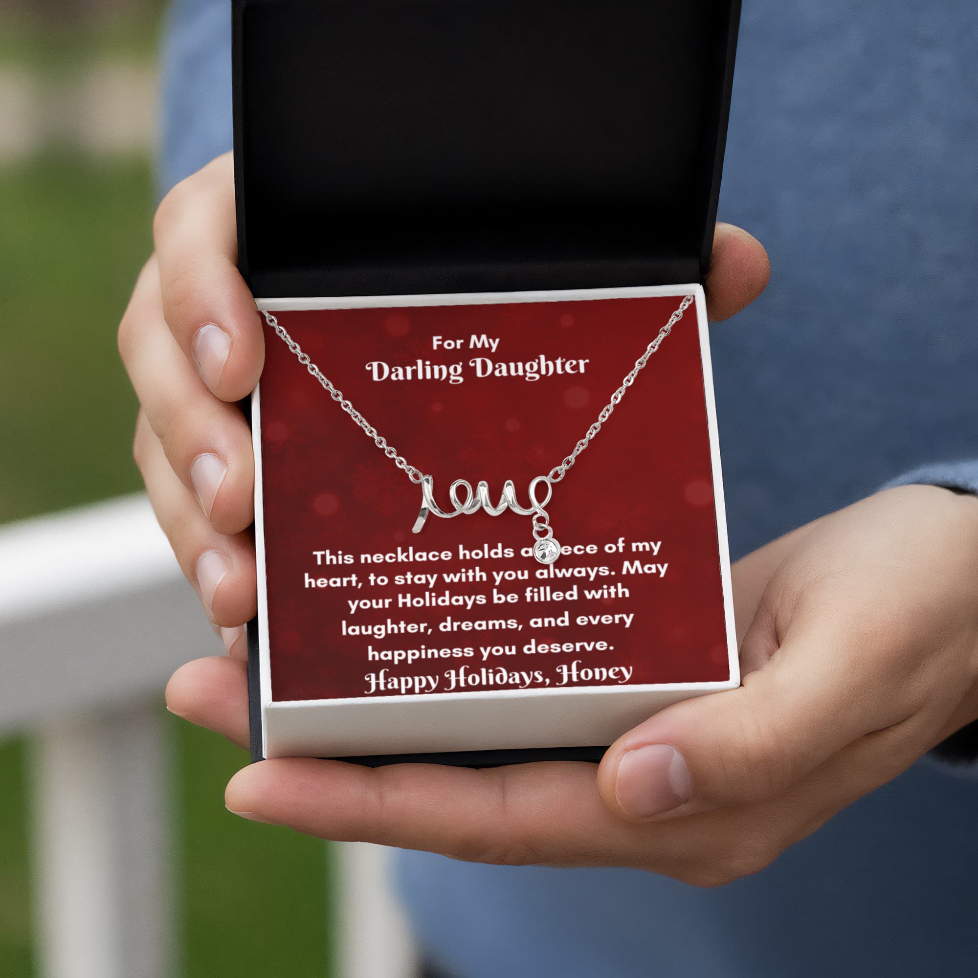Scripted Love Necklace - A Dainty Expression of Affection