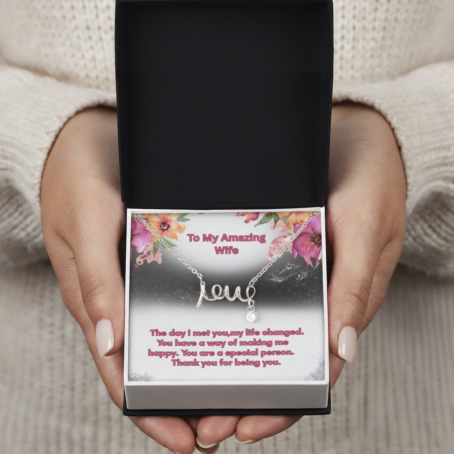 Scripted Love Necklace - A Dainty Expression of Your Affection