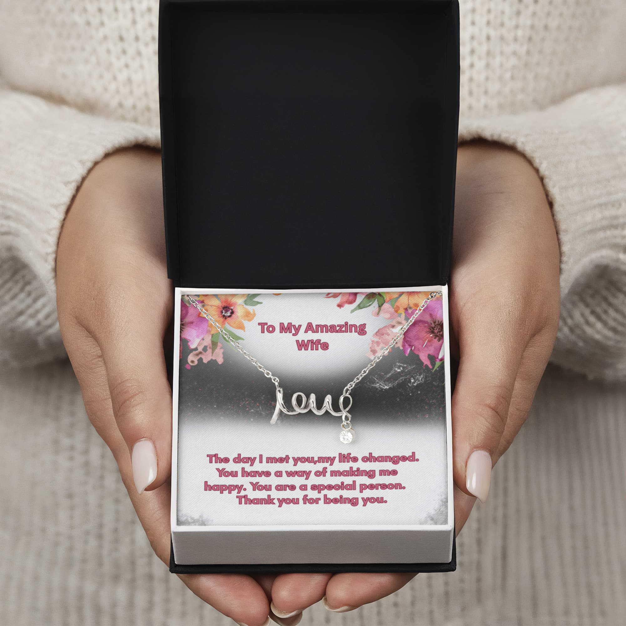 Scripted Love Necklace - A Dainty Expression of Your Affection