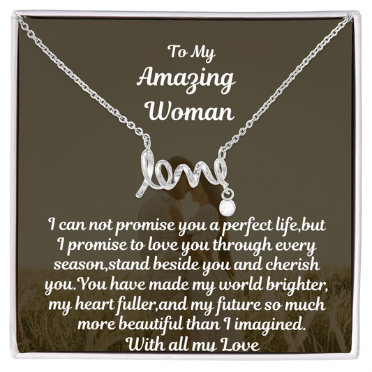 Scripted Love Necklace