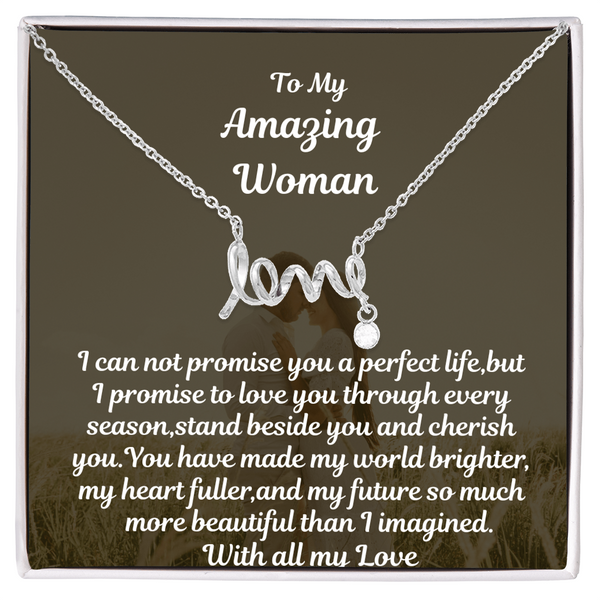 Scripted Love Necklace