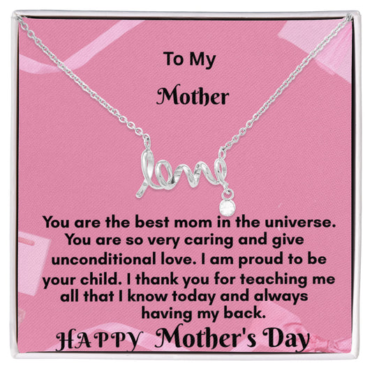 Scripted Love Necklace