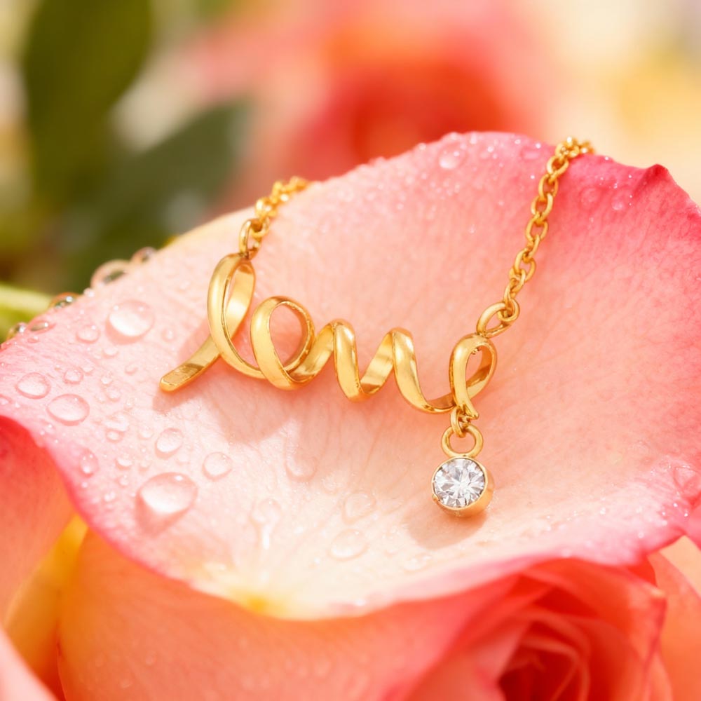 Scripted Love Necklace - Dainty Jewelry to Express Your Affection