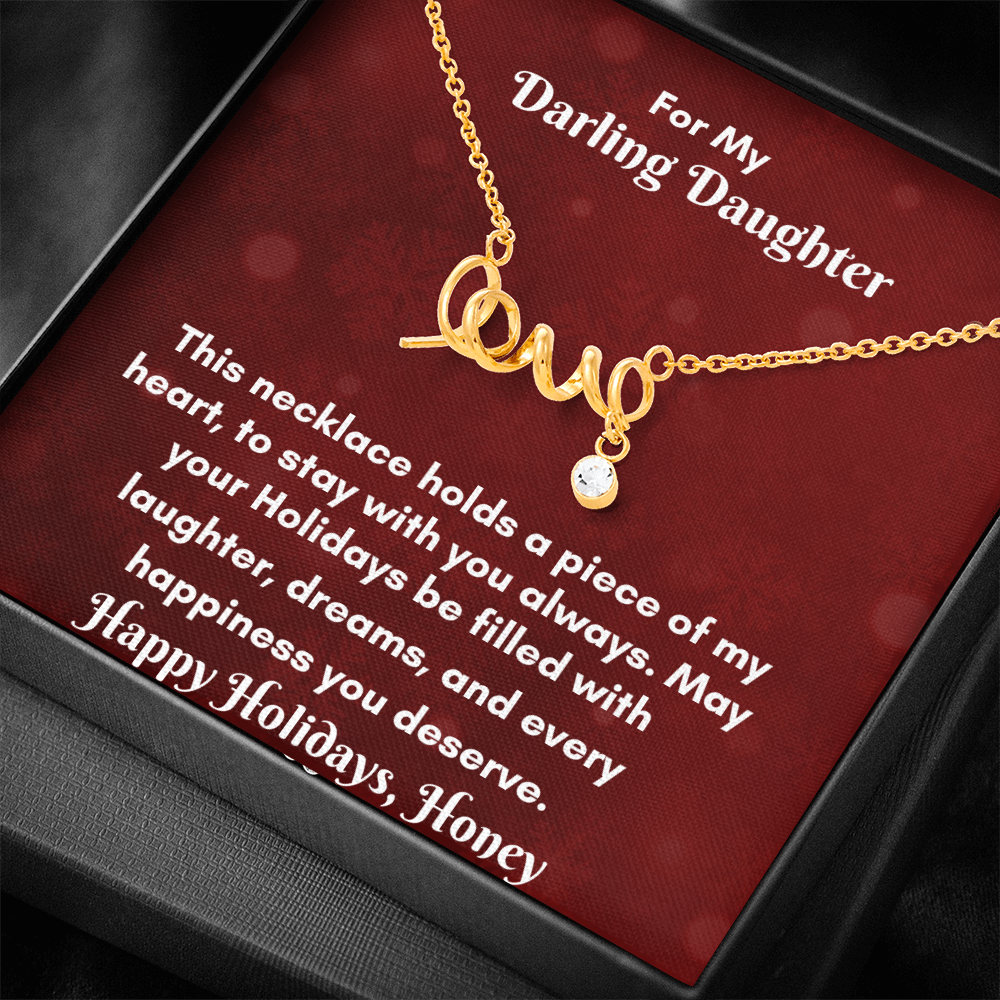 Scripted Love Necklace - A Dainty Expression of Affection