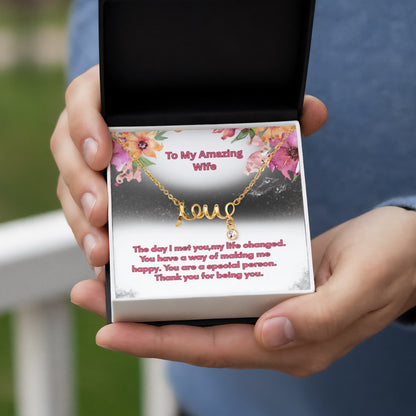 Scripted Love Necklace - A Dainty Expression of Your Affection