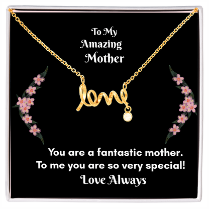 Scripted Love Necklace