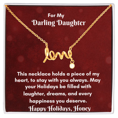 Scripted Love Necklace - A Dainty Expression of Affection