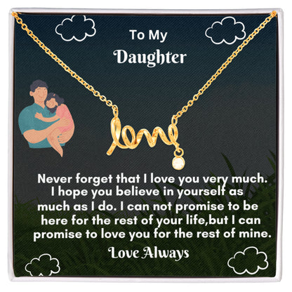 Scripted Love Necklace
